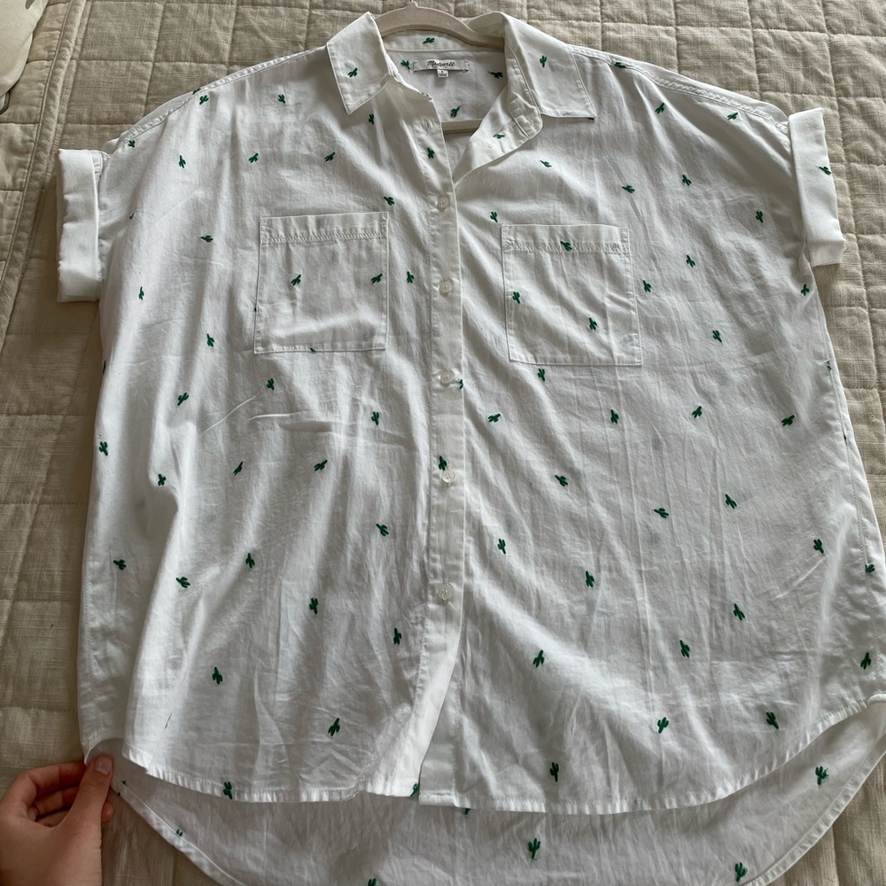 Madewell Button Down Cactus Print🌵 - Picture 3 of 7